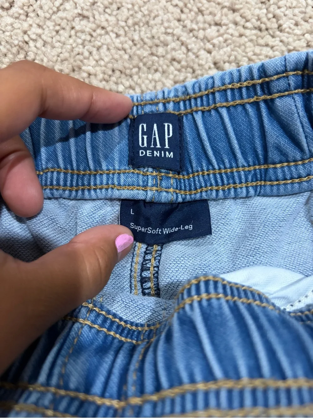 GAP Light Blue SuperSoft Wide-Leg Jeans